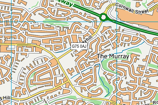 G75 0AJ map - OS VectorMap District (Ordnance Survey)