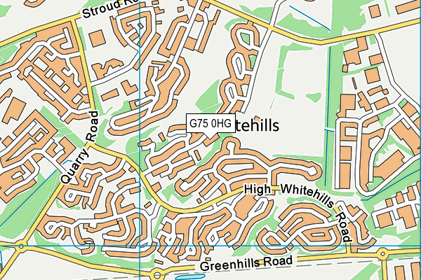 G75 0HG map - OS VectorMap District (Ordnance Survey)