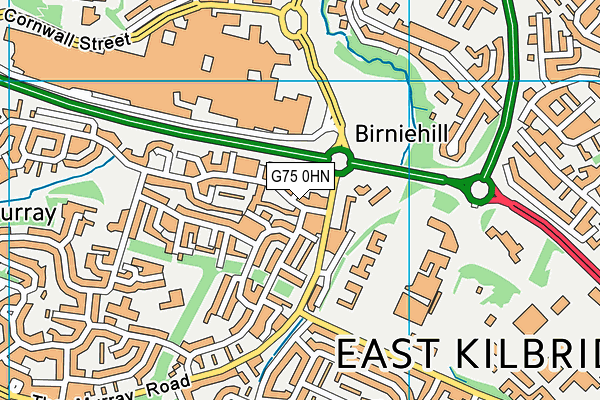 G75 0HN map - OS VectorMap District (Ordnance Survey)