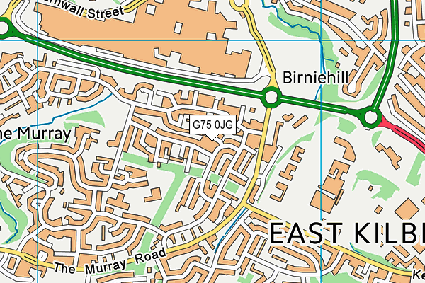 G75 0JG map - OS VectorMap District (Ordnance Survey)