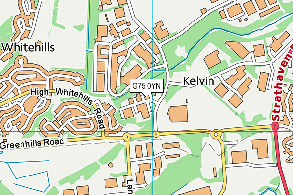 G75 0YN map - OS VectorMap District (Ordnance Survey)