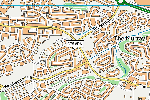 G75 8DA map - OS VectorMap District (Ordnance Survey)