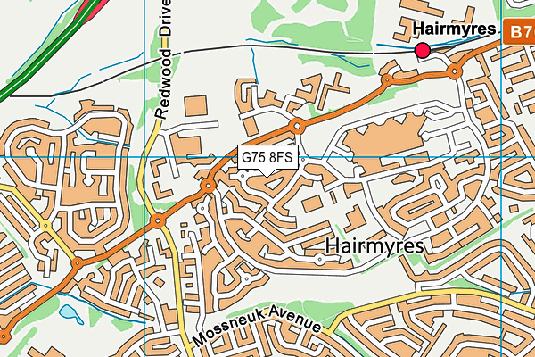 G75 8FS map - OS VectorMap District (Ordnance Survey)