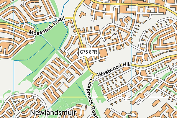 G75 8PR map - OS VectorMap District (Ordnance Survey)