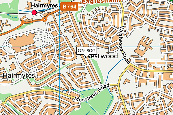 G75 8QG map - OS VectorMap District (Ordnance Survey)
