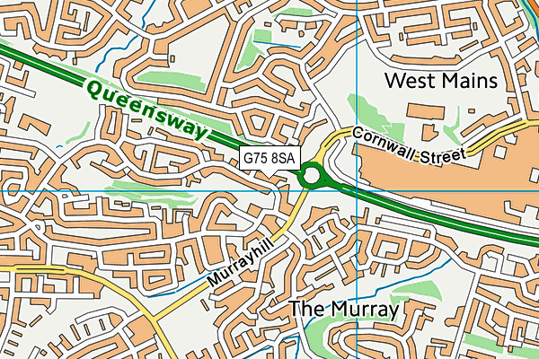 G75 8SA map - OS VectorMap District (Ordnance Survey)