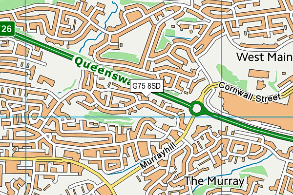 G75 8SD map - OS VectorMap District (Ordnance Survey)