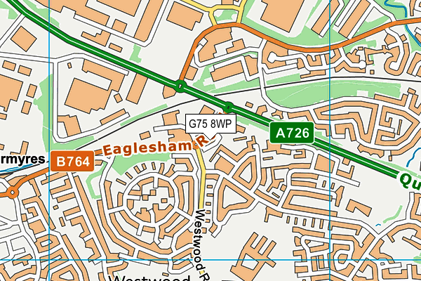 G75 8WP map - OS VectorMap District (Ordnance Survey)