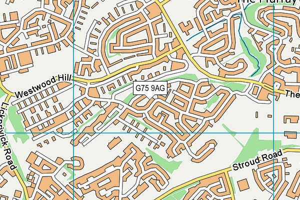 G75 9AG map - OS VectorMap District (Ordnance Survey) G75 9AG map - OS VectorMap District (Ordnance Survey)