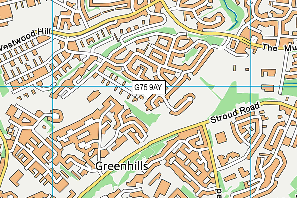 G75 9AY map - OS VectorMap District (Ordnance Survey) G75 9AY map - OS VectorMap District (Ordnance Survey)