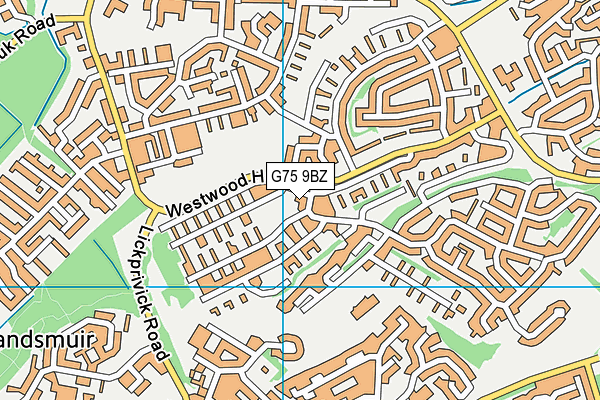 G75 9BZ map - OS VectorMap District (Ordnance Survey) G75 9BZ map - OS VectorMap District (Ordnance Survey)