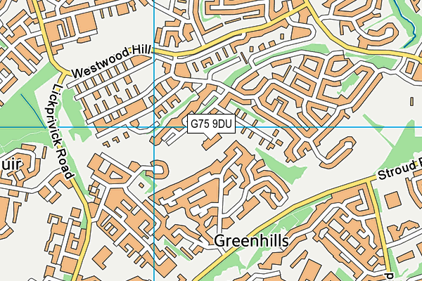 G75 9DU map - OS VectorMap District (Ordnance Survey) G75 9DU map - OS VectorMap District (Ordnance Survey)