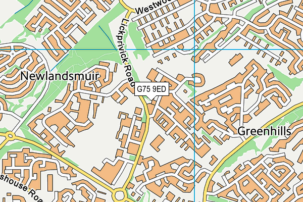 G75 9ED map - OS VectorMap District (Ordnance Survey) G75 9ED map - OS VectorMap District (Ordnance Survey)