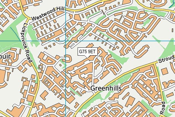 G75 9ET map - OS VectorMap District (Ordnance Survey) G75 9ET map - OS VectorMap District (Ordnance Survey)