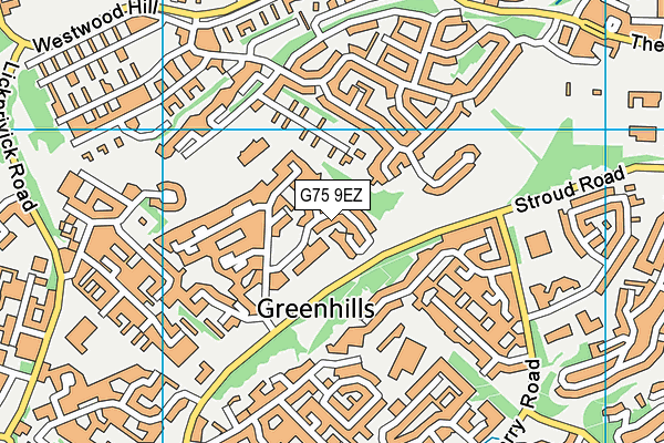G75 9EZ map - OS VectorMap District (Ordnance Survey) G75 9EZ map - OS VectorMap District (Ordnance Survey)