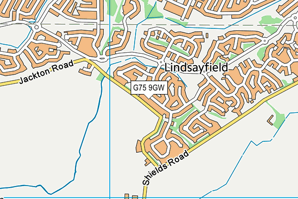 G75 9GW map - OS VectorMap District (Ordnance Survey)