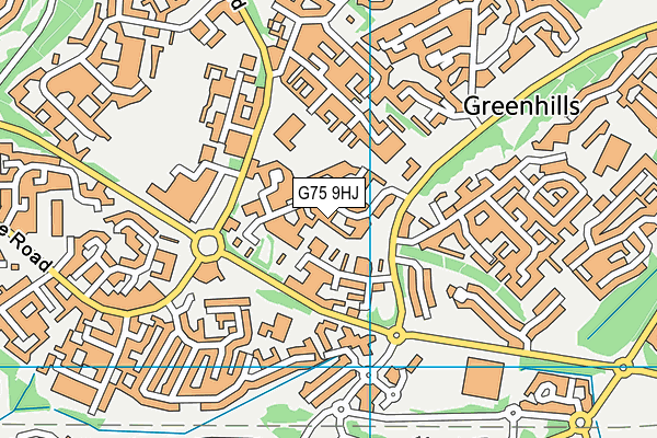 G75 9HJ map - OS VectorMap District (Ordnance Survey) G75 9HJ map - OS VectorMap District (Ordnance Survey)