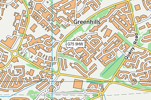 G75 9HW map - OS VectorMap District (Ordnance Survey) G75 9HW map - OS VectorMap District (Ordnance Survey)