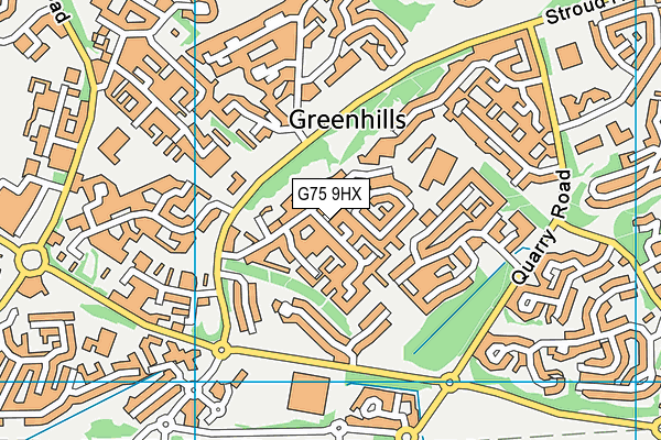 G75 9HX map - OS VectorMap District (Ordnance Survey) G75 9HX map - OS VectorMap District (Ordnance Survey)