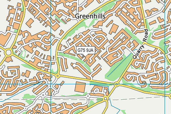 G75 9JA map - OS VectorMap District (Ordnance Survey) G75 9JA map - OS VectorMap District (Ordnance Survey)