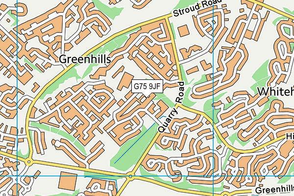 G75 9JF map - OS VectorMap District (Ordnance Survey) G75 9JF map - OS VectorMap District (Ordnance Survey)