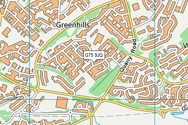 G75 9JQ map - OS VectorMap District (Ordnance Survey) G75 9JQ map - OS VectorMap District (Ordnance Survey)