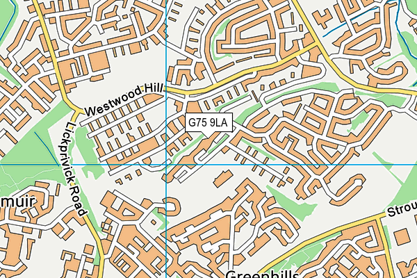 G75 9LA map - OS VectorMap District (Ordnance Survey) G75 9LA map - OS VectorMap District (Ordnance Survey)