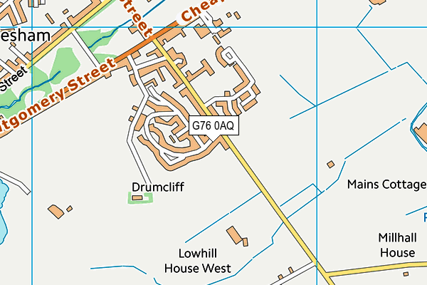 G76 0AQ map - OS VectorMap District (Ordnance Survey)