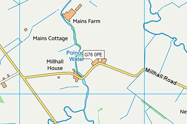 G76 0PE map - OS VectorMap District (Ordnance Survey)