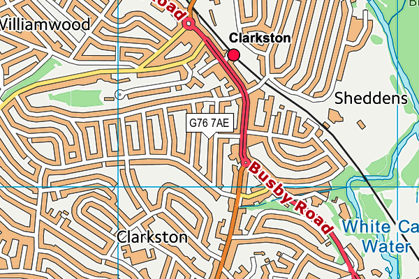 G76 7AE map - OS VectorMap District (Ordnance Survey) G76 7AE map - OS VectorMap District (Ordnance Survey)