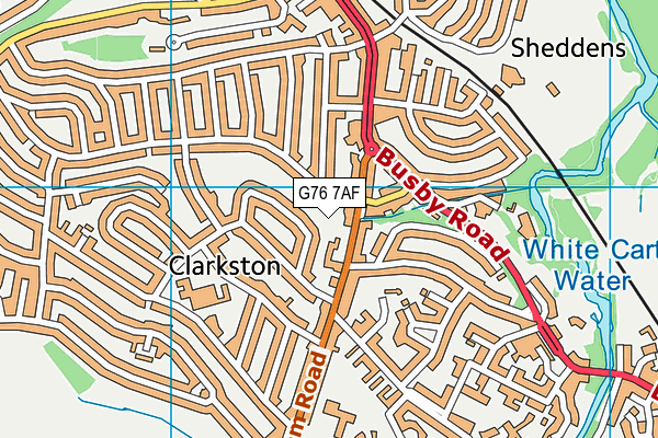 G76 7AF map - OS VectorMap District (Ordnance Survey)