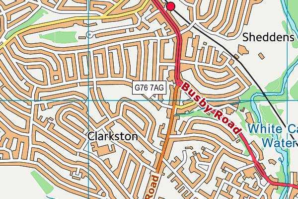 G76 7AG map - OS VectorMap District (Ordnance Survey)
