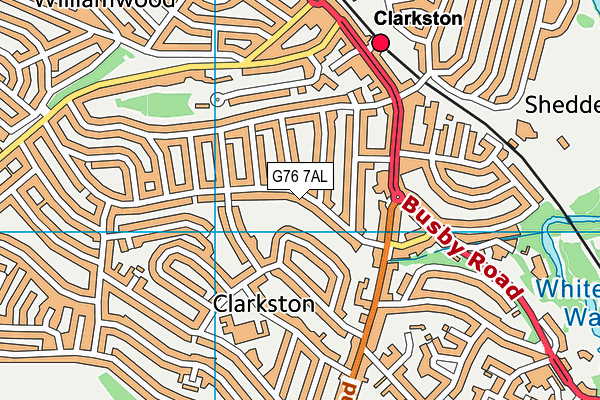 G76 7AL map - OS VectorMap District (Ordnance Survey)