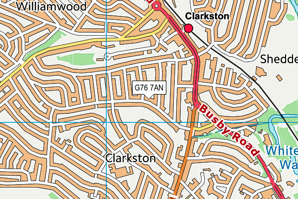 G76 7AN map - OS VectorMap District (Ordnance Survey) G76 7AN map - OS VectorMap District (Ordnance Survey)