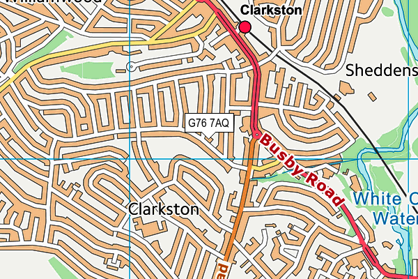 G76 7AQ map - OS VectorMap District (Ordnance Survey)