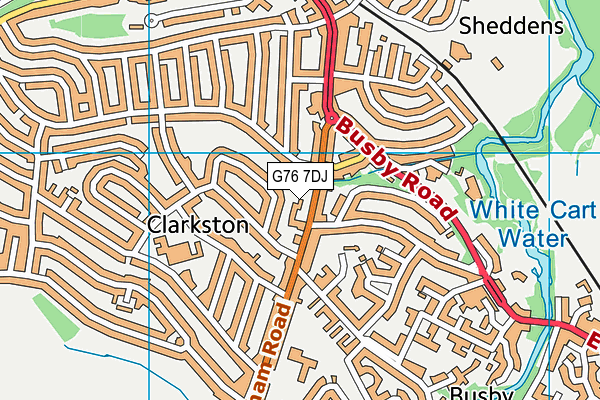 G76 7DJ map - OS VectorMap District (Ordnance Survey) G76 7DJ map - OS VectorMap District (Ordnance Survey)