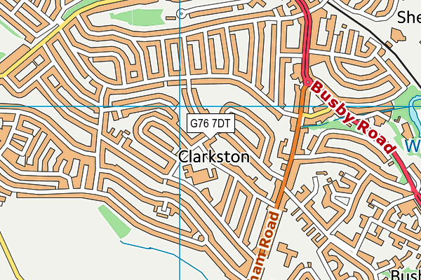 G76 7DT map - OS VectorMap District (Ordnance Survey)
