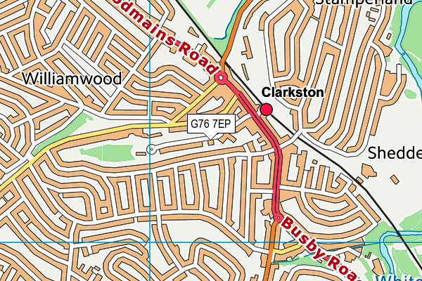 G76 7EP map - OS VectorMap District (Ordnance Survey)
