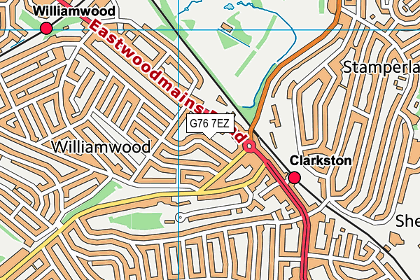 G76 7EZ map - OS VectorMap District (Ordnance Survey) G76 7EZ map - OS VectorMap District (Ordnance Survey)