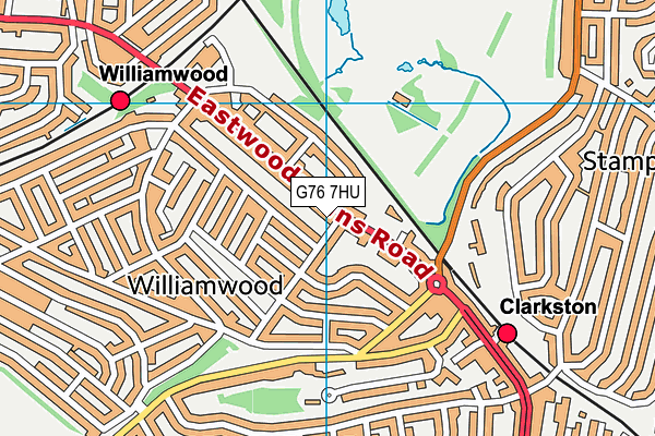 G76 7HU map - OS VectorMap District (Ordnance Survey)