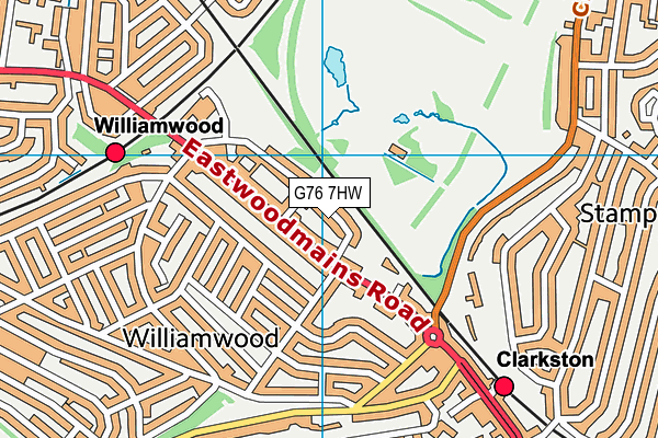 G76 7HW map - OS VectorMap District (Ordnance Survey)