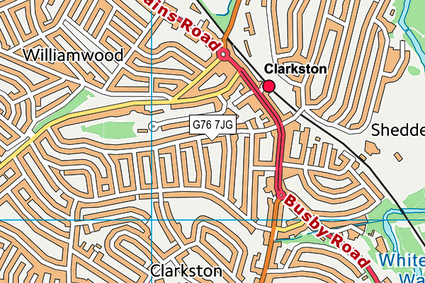 G76 7JG map - OS VectorMap District (Ordnance Survey)