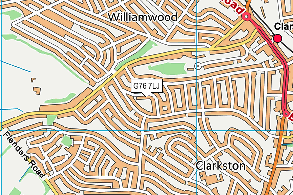 G76 7LJ map - OS VectorMap District (Ordnance Survey) G76 7LJ map - OS VectorMap District (Ordnance Survey)