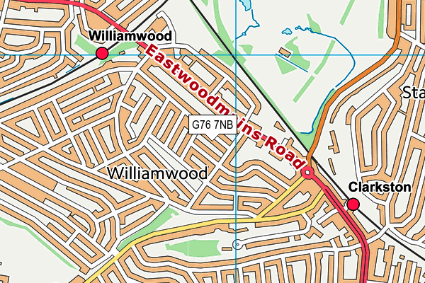 G76 7NB map - OS VectorMap District (Ordnance Survey)
