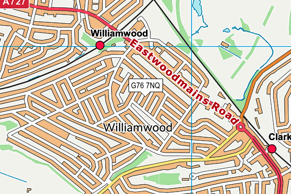 G76 7NQ map - OS VectorMap District (Ordnance Survey)