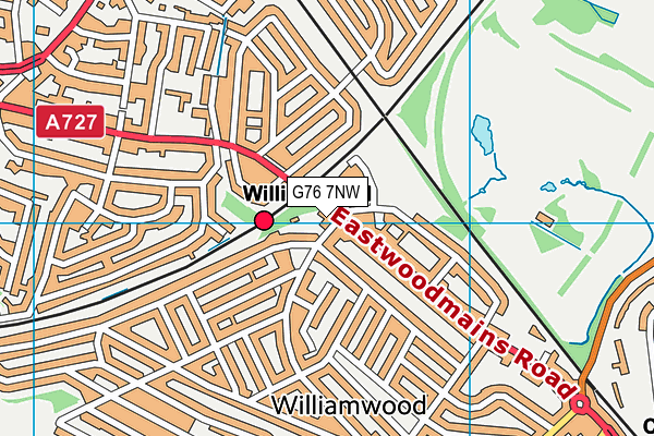 G76 7NW map - OS VectorMap District (Ordnance Survey)