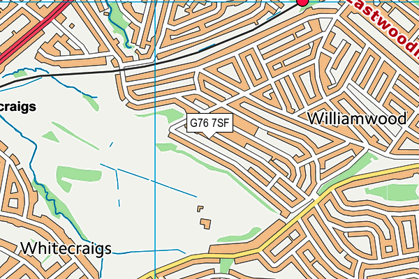 G76 7SF map - OS VectorMap District (Ordnance Survey)