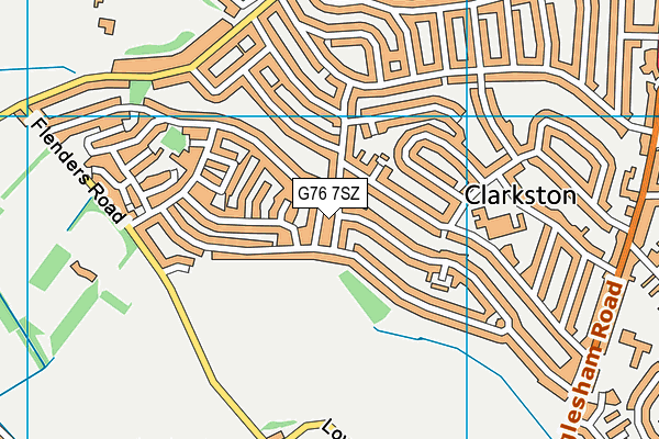 G76 7SZ map - OS VectorMap District (Ordnance Survey) G76 7SZ map - OS VectorMap District (Ordnance Survey)