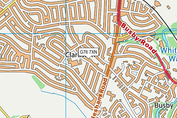 G76 7XN map - OS VectorMap District (Ordnance Survey)