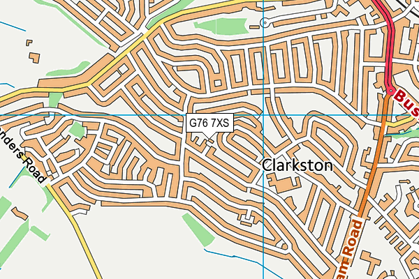 G76 7XS map - OS VectorMap District (Ordnance Survey) G76 7XS map - OS VectorMap District (Ordnance Survey)